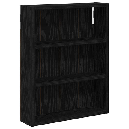 Badrumsväggskåp Svart Ek 40 x 10 x 50 cm Konstruerat trä