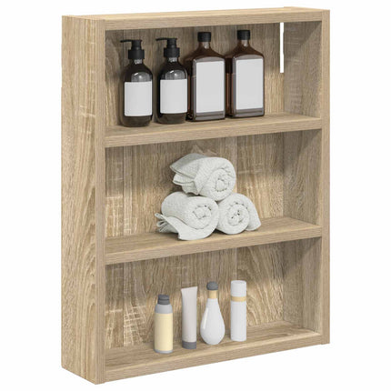 Badrumsväggskåp Sonoma-ek 40 x 10 x 50 cm Konstruerat trä