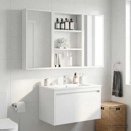Badrumsväggskåp med hylla Vit 40 x 10 x 60,5 cm Konstruerat trä