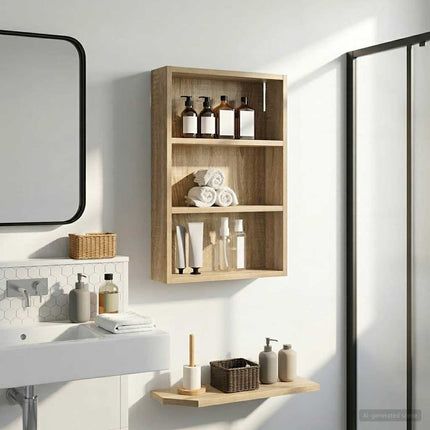 Badrumsväggskåp Sonoma-ek 40 x 10 x 60,5 cm Konstruerat trä