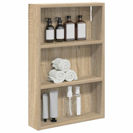 Badrumsväggskåp Sonoma-ek 40 x 10 x 60,5 cm Konstruerat trä