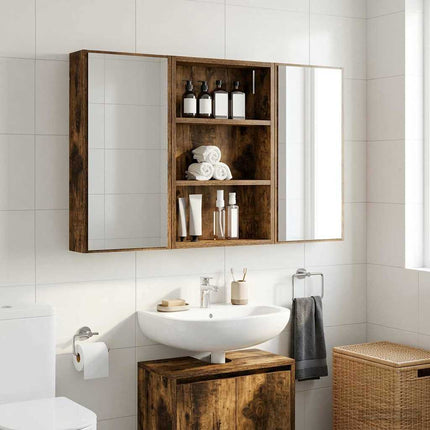 Badrumsväggskåp Rökt Ek 40 x 10 x 60,5 cm Konstruerat trä