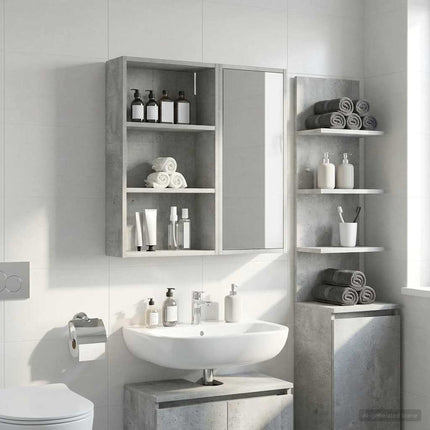 Badrumsväggskåp BetongGrå 40 x 14 x 70 cm Konstruerat trä