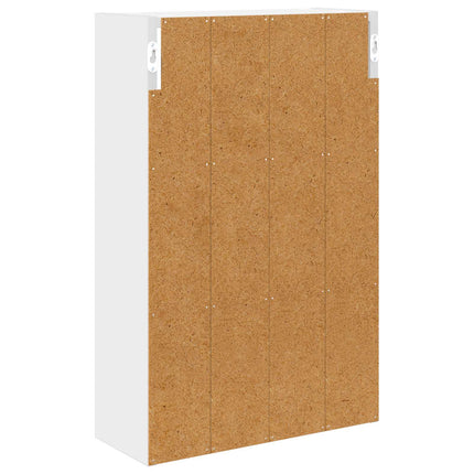 Badrumsväggskåp med hylla Vit 40 x 16 x 62,5 cm Konstruerat trä