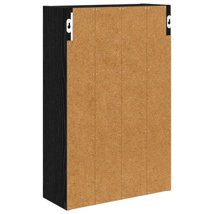 Badrumsväggskåp Svart Ek 40 x 16 x 62,5 cm Konstruerat trä