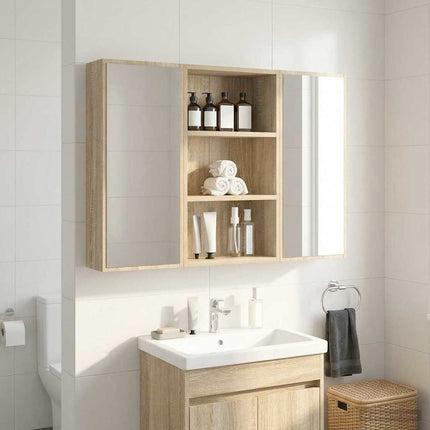Badrumsväggskåp Sonoma-ek 40 x 16 x 62,5 cm Konstruerat trä