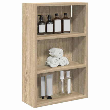 Badrumsväggskåp Sonoma-ek 40 x 16 x 62,5 cm Konstruerat trä