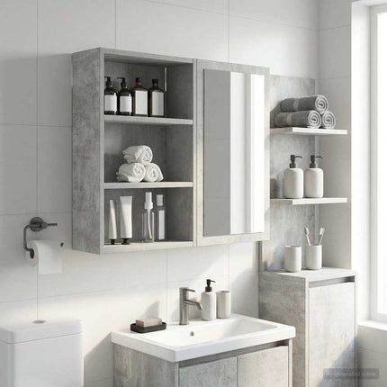 Badrumsväggskåp BetongGrå 40 x 16 x 62,5 cm Konstruerat trä