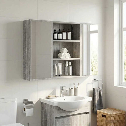 Badrumsväggskåp Grå Sonoma 40 x 16 x 62,5 cm Konstruerat trä
