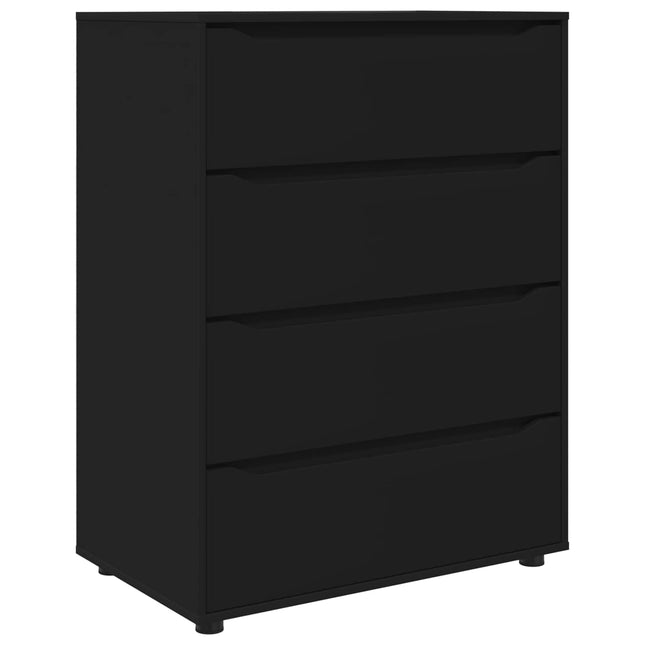 Förvaringsskåp 80 x 48 x 105 cm Konstruerat trä Svart