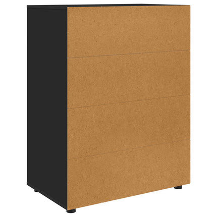 Förvaringsskåp 80 x 48 x 105 cm Konstruerat trä Svart