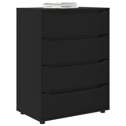 Förvaringsskåp 80 x 48 x 105 cm Konstruerat trä Svart
