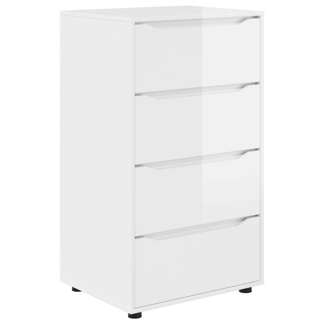 Förvaringsskåp 60 x 48 x 105 cm Konstruerat trä Högblanka vita