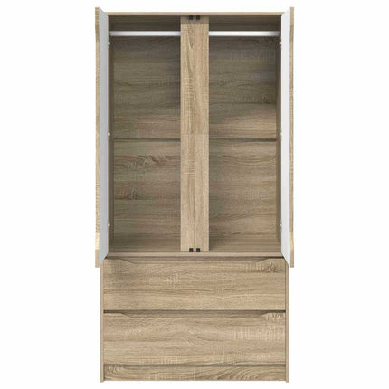 Garderob med låda Sonoma-ek 79,5 x 49 x 156 cm Konstruerat trä