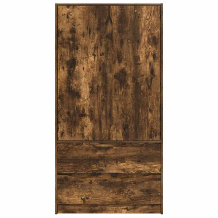 Garderob med låda Rökt Ek 79,5 x 49 x 156 cm Konstruerat trä