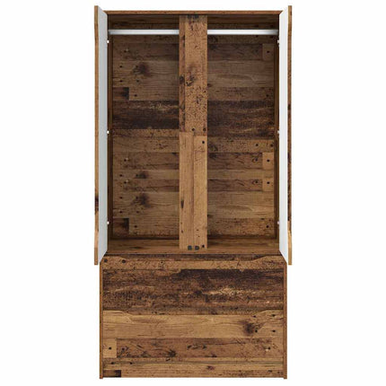 Garderob Gammalt trä 79,5 x 49 x 156 cm Konstruerat trä