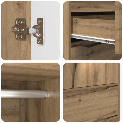 Garderob Artisan Ek 79,5 x 49 x 156 cm Konstruerat trä