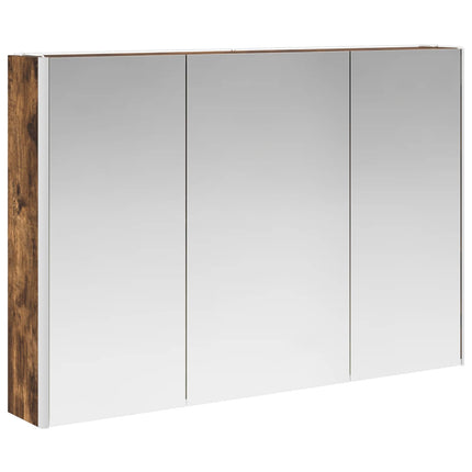 Badrumsskåpsset 4 pcs Rökt ek 103,5 x 15,5 x 70 cm