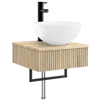 Badrumsskåpsset 5 pcs Sonoma-ek 40 x 10,5 x 60,5 cm