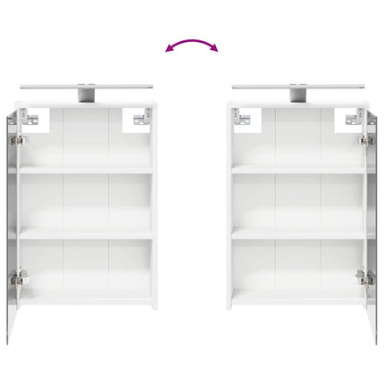 Badrumsskåpsset 5 pcs Vit 43 x 16 x 62,5 cm Konstruerat trä