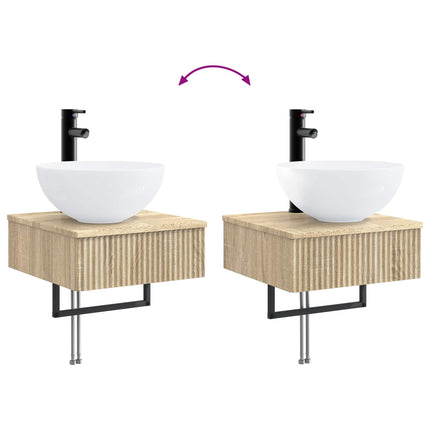 Badrumsskåpsset 5 pcs Sonoma-ek 43 x 16 x 62,5 cm