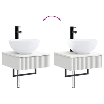 Badrumsskåpsset 5 pcs Vit 43 x 11,5 x 60,5 cm Konstruerat trä