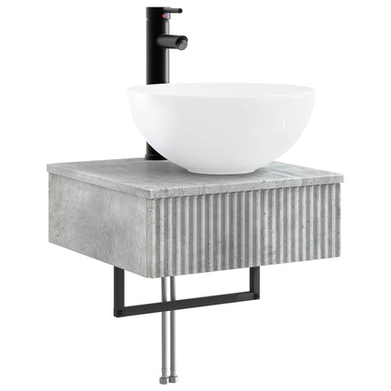 Badrumsskåpsset 5 pcs Betonggrå 43 x 11,5 x 60,5 cm