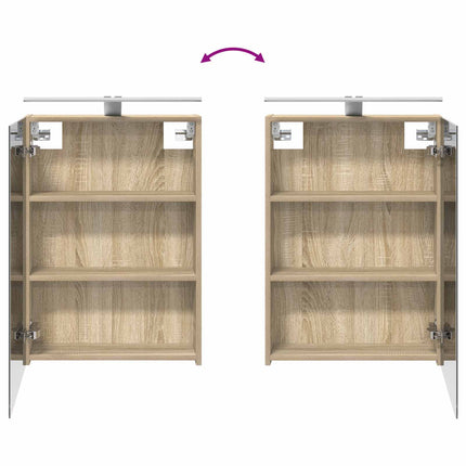 Badrumsskåpsset 5 pcs Sonoma-ek 50 x 14,5 x 70 cm