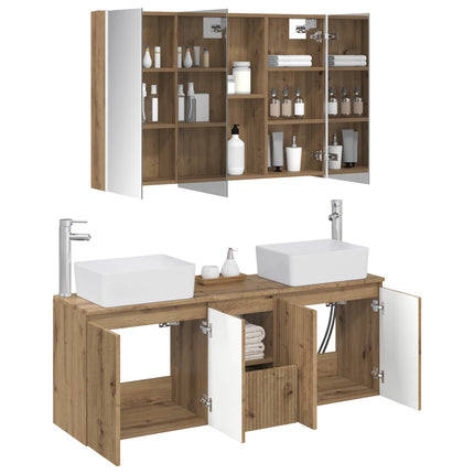 Badrumsskåpsset 4 pcs Artisan-ek Konstruerat trä