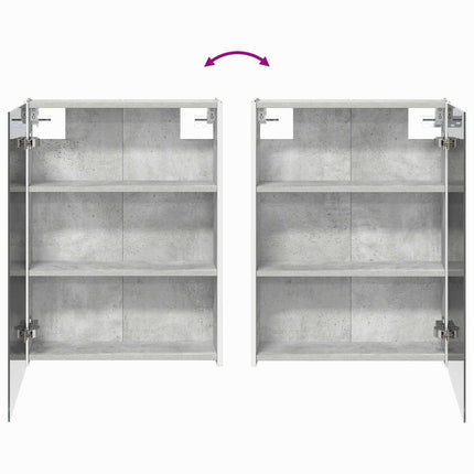 Badrumsskåpsset 5 pcs Betonggrå Konstruerat trä