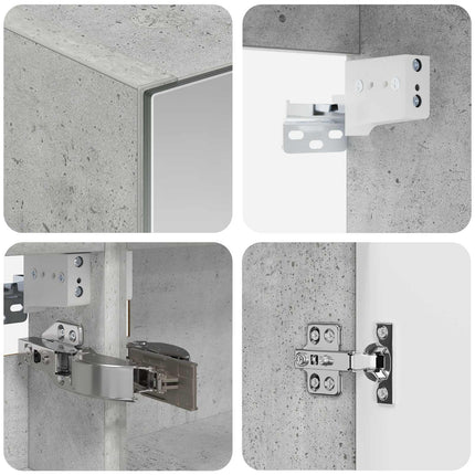 Badrumsskåpsset 5 pcs Betonggrå Konstruerat trä