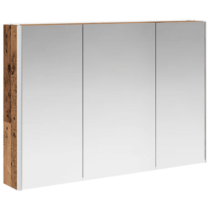 Badrumsskåpsset 4 pcs Gammalt trä 103,5 x 15,5 x 70 cm