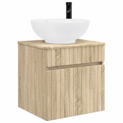 Badrumsskåpsset 4 pcs Sonoma-ek 103,5 x 15,5 x 70 cm