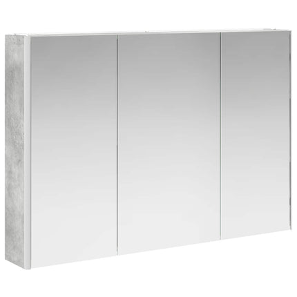 Badrumsskåpsset 4 pcs Betonggrå 103,5 x 15,5 x 70 cm
