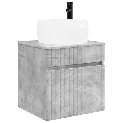 Badrumsskåpsset 5 pcs Betonggrå 50 x 14,5 x 70 cm
