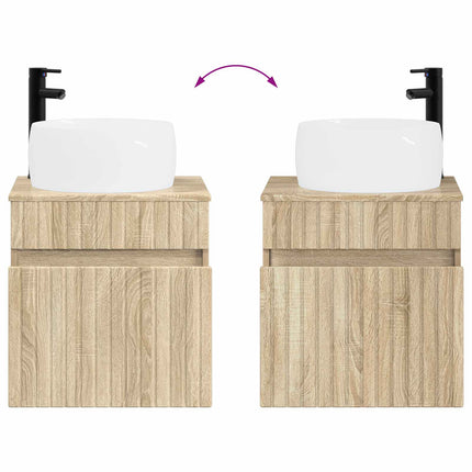 Badrumsskåpsset 5 pcs Sonoma-ek 53 x 15,5 x 70 cm