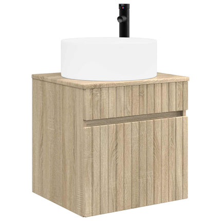 Badrumsskåpsset 4 pcs Sonoma-ek 100 x 14,5 x 70 cm