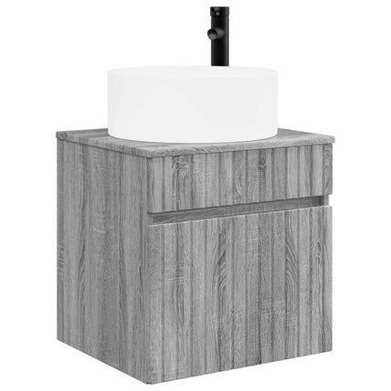 Badrumsskåpsset 4 pcs Grå Sonoma 100 x 14,5 x 70 cm