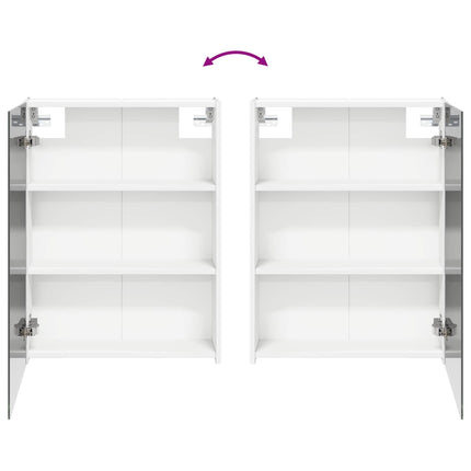 Badrumsmöbelset 5 pcs Vit Konstruerat trä och glas