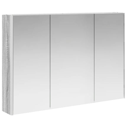 Badrumsmöbelset 4 pcs Grå Sonoma Konstruerat trä och glas