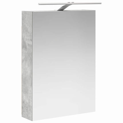 Badrumsmöbelset 5 pcs Betonggrå Konstruerat trä och glas