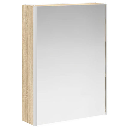 Badrumsmöbelset 5 pcs Sonoma-ek Konstruerat trä och glas
