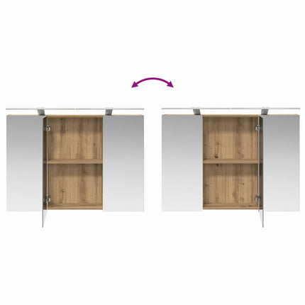 Badrumsmöbelset 4 pcs Artisan-ek Konstruerat trä och glas