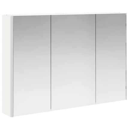 Badrumsmöbelset 4 pcs Vit Konstruerat trä och glas
