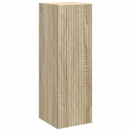 Badrumsmöbelset 6 pcs Sonoma-ek Konstruerat trä och glas