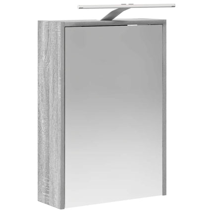 Badrumsmöbelset 5 pcs Grå Sonoma Konstruerat trä och glas