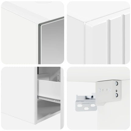 Badrumsskåpsset 5 pcs Vit 43 x 16 x 62,5 cm Konstruerat trä