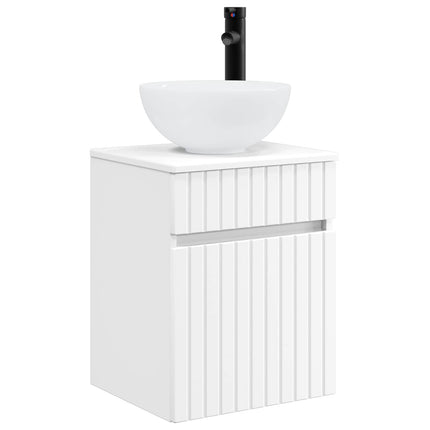 Badrumsskåpsset 5 pcs Vit 43 x 16 x 62,5 cm Konstruerat trä