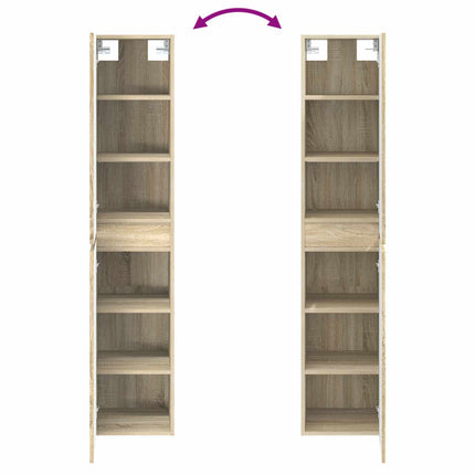 Badrumsskåpsset 5 pcs Sonoma-ek 43 x 16 x 62,5 cm