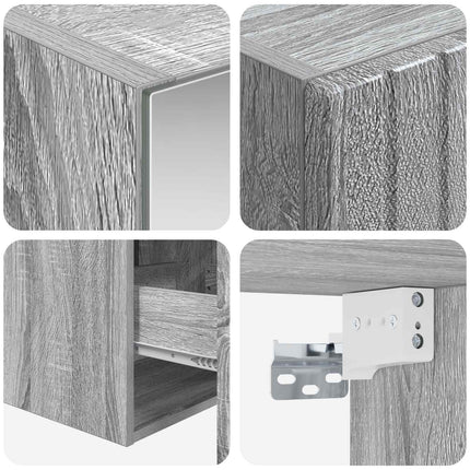 Badrumsskåpsset 5 pcs Grå Sonoma 43 x 16 x 62,5 cm